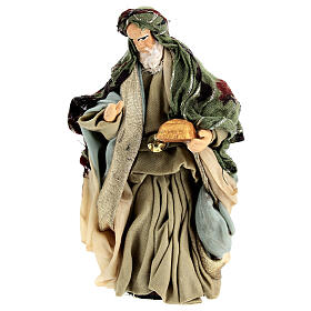Re Magio barba bianca in piedi presepe 10 cm stile napoletano