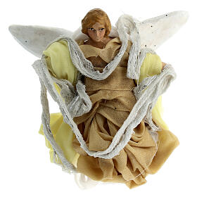 Neapolitan nativity angel figurine terracotta 10 cm