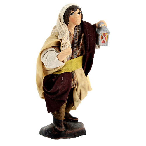 Homme avec lanterne pour crèche napolitaine 10 cm 3