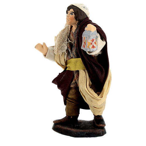 Uomo con lanterna presepe napoletano 10 cm  2