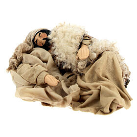 Sleeping shepherd figurine 10 cm Neapolitan nativity