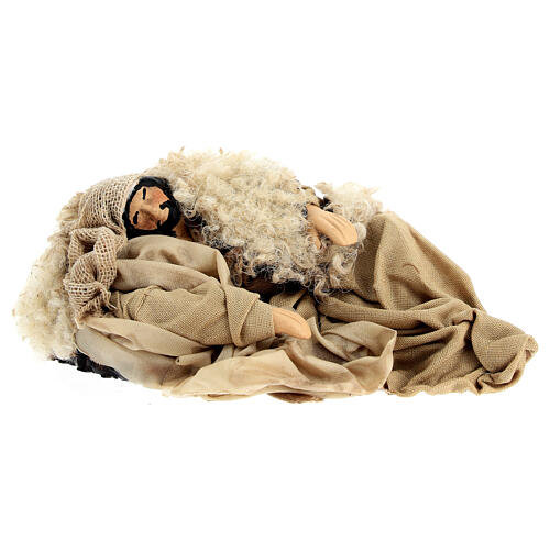 Sleeping shepherd figurine 10 cm Neapolitan nativity 1