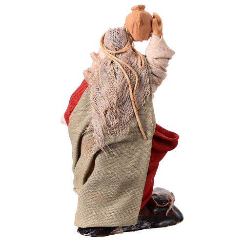 Donna con brocche presepe napoletano 10 cm 2