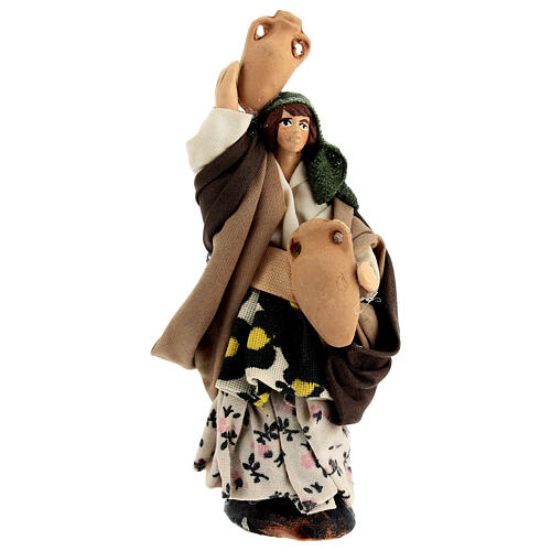 Woman with jugs Neapolitan nativity scene 10 cm 1