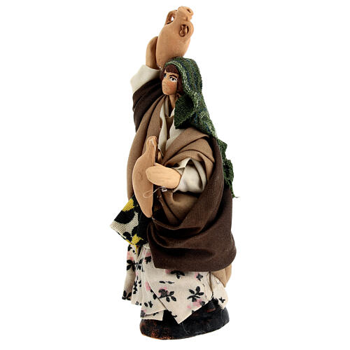 Woman with jugs Neapolitan nativity scene 10 cm 2