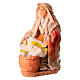 Lavandera de rodillas belén terracota 10 cm belén napolitano s3