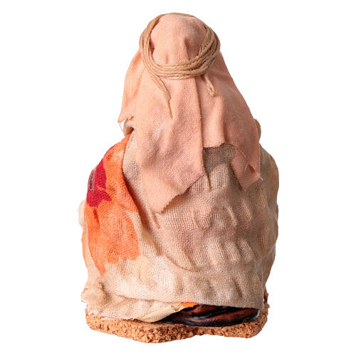 Kneeling laundress terracotta nativity scene 10 cm Neapolitan style 4