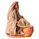 Kneeling laundress terracotta nativity scene 10 cm Neapolitan style s2