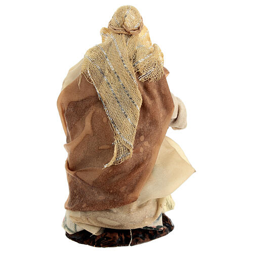 Old woman with sheep for 10 cm Neapolitan Nativity Scene 4