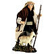 Terracotta man with goat Neapolitan nativity scene 12 cm s1