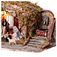 Brick stable with fountain for 12 cm Neapolitan Nativity Scene, 40x25x30 cm s4