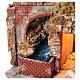 Presepe capanna con cascata completo 10 cm 30x40x30 cm s4