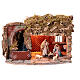 Nativity scene stable with waterfall complete 10 cm 30x40x30 cm s1