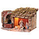 Nativity scene stable with waterfall complete 10 cm 30x40x30 cm s3