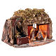 Nativity scene stable with waterfall complete 10 cm 30x40x30 cm s5