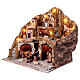 Borgo presepe napoletano mulino a vento 12 cm 55x60x40 cm s3