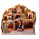 Borgo presepe napoletano mulino a vento 12 cm 55x60x40 cm s7