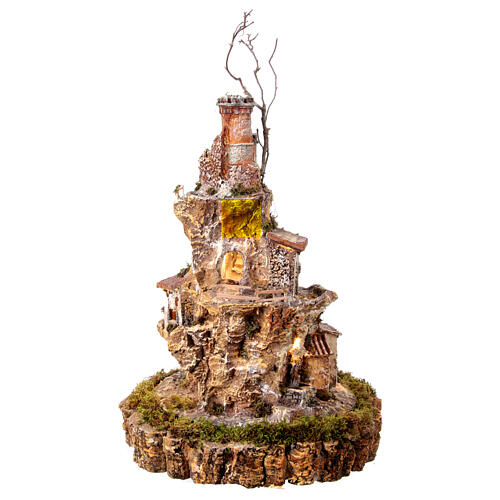 Pueblo giratorio fuente iluminada Bluetooth Nápoles 6 cm 60x40x40 cm 3
