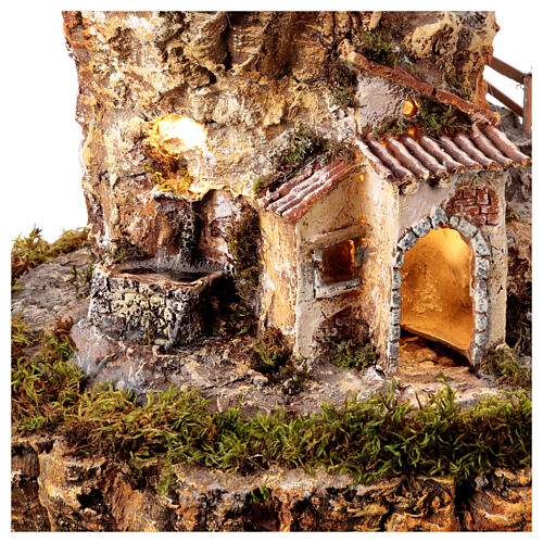 Pueblo giratorio fuente iluminada Bluetooth Nápoles 6 cm 60x40x40 cm 6