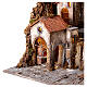 Krippenszenerie, Dorf vor Felswand, mit Brunnen und Ofen, neapolitanischer Stil, für 10 cm Krippe, 100x90x70 cm s6