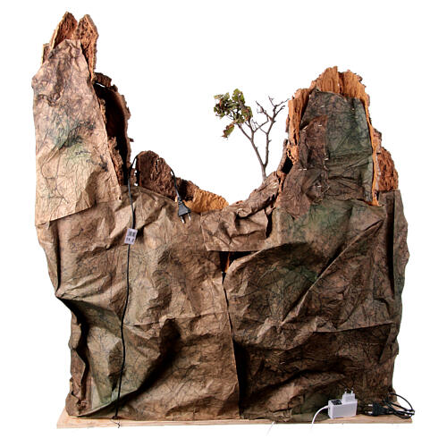 Neapolitan Nativity Scene village for 10 cm characters with oven and fountain, 100x90x70 cm 9