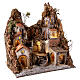 Neapolitan Nativity Scene village for 10 cm characters with oven and fountain, 100x90x70 cm s5