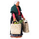 Ältere Frau mit Einkaufstaschen, neapolitanischer Stil, für 15 cm Krippe s4