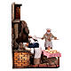 Scena Presepe Napoletano cucina pane pizza fuoco 25x20x20 cm s3