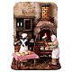 Scenografia Szopka Neapolitańska, kuchnia z płomieniem, chleb, pizza, wym. 25x20x20 cm s1