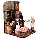 Neapolitan Nativity scene cooking bread pizza fire 25x20x20 cm s4
