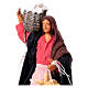 Woman with basket of ricotta and taralli for 13 cm Neapolitan Nativity Scene s2