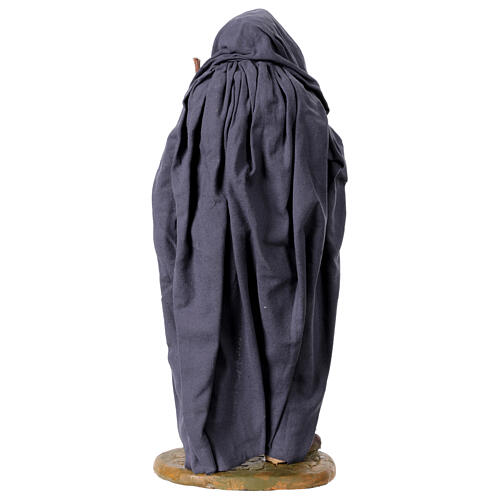 Vecchio che si ripara statua Presepe Napoletano 30 cm 6