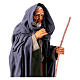 Homem idoso com manto azul para presépio napolitano de 30 cm s4