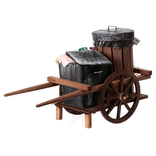 Trash cart for 12 cm Neapolitan Nativity Scene, 10x20x10 cm 2