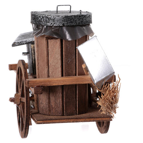 Trash cart for 12 cm Neapolitan Nativity Scene, 10x20x10 cm 3