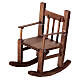 Chaise à bascule bois 10x5x10 cm pour crèche napolitaine 15 cm s1