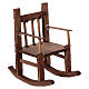 Chaise à bascule bois 10x5x10 cm pour crèche napolitaine 15 cm s2