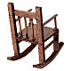 Chaise à bascule bois 10x5x10 cm pour crèche napolitaine 15 cm s4