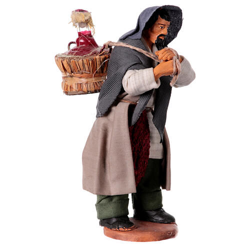 Man with demijohn for 13 cm Neapolitan Nativity Scene 4