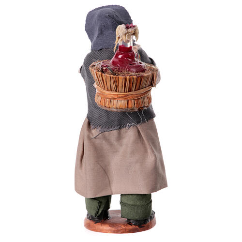 Man with demijohn for 13 cm Neapolitan Nativity Scene 5