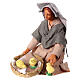 Woman on her knees with basket of chicks for 13 cm Neapolitan Nativity Scene s2