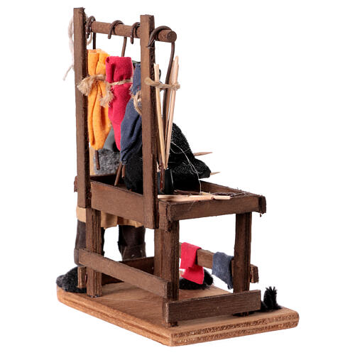 Venditore di ombrelli Presepe Napoletano 13 cm 15x15x10 cm 4
