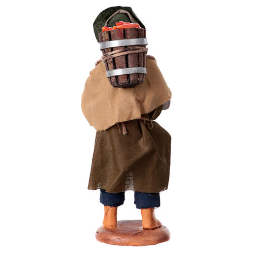 Man with tub of fish for 10 cm Neapolitan Nativity Scene 5