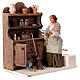 Woman with credenza Neapolitan nativity animated 30 cm s2