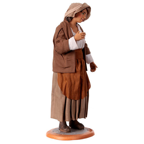 Coppia con figlio cesto 3 pz Presepe Napoletano h 30 cm 10