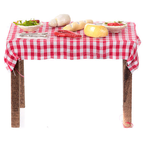 Postacie przy stole, 5 części, Szopka Neapolitańska wys. 14 cm 10