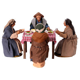 Table with guests 5 pcs Neapolitan Nativity h 14 cm