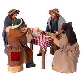 Table with guests 5 pcs Neapolitan Nativity h 14 cm