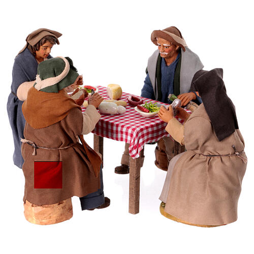 Table with guests 5 pcs Neapolitan Nativity h 14 cm 2