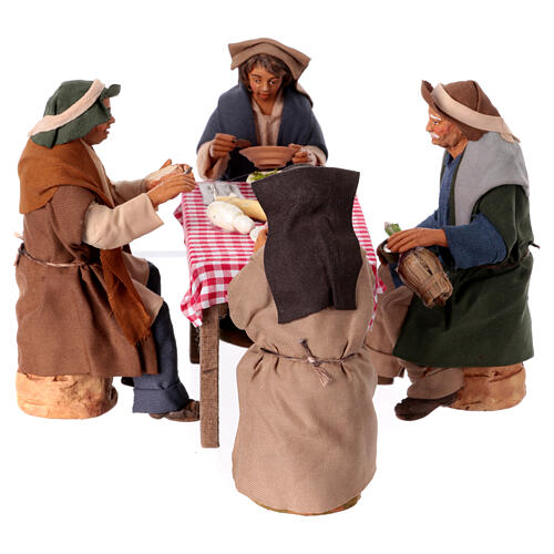 Table with guests 5 pcs Neapolitan Nativity h 14 cm 4